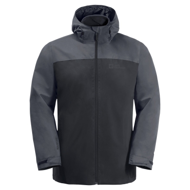 Jack Wolfskin Winter Jacket Taubenberg 3in1 (waterproof and windproof, fleece inner jacket) phantom grey men's